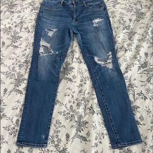 AE ripped high rise skinny jeans